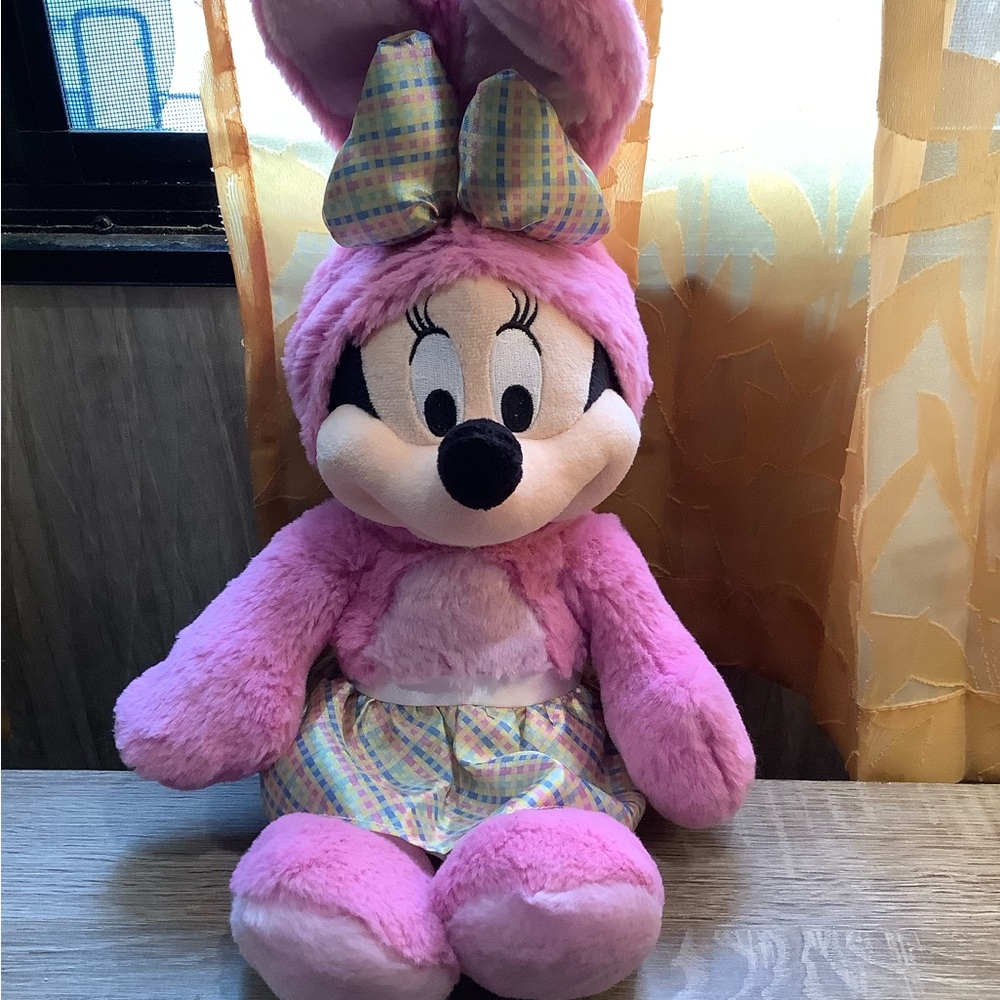Disney Pink Minnie Mouse Stuffed Animal Easter Bunny